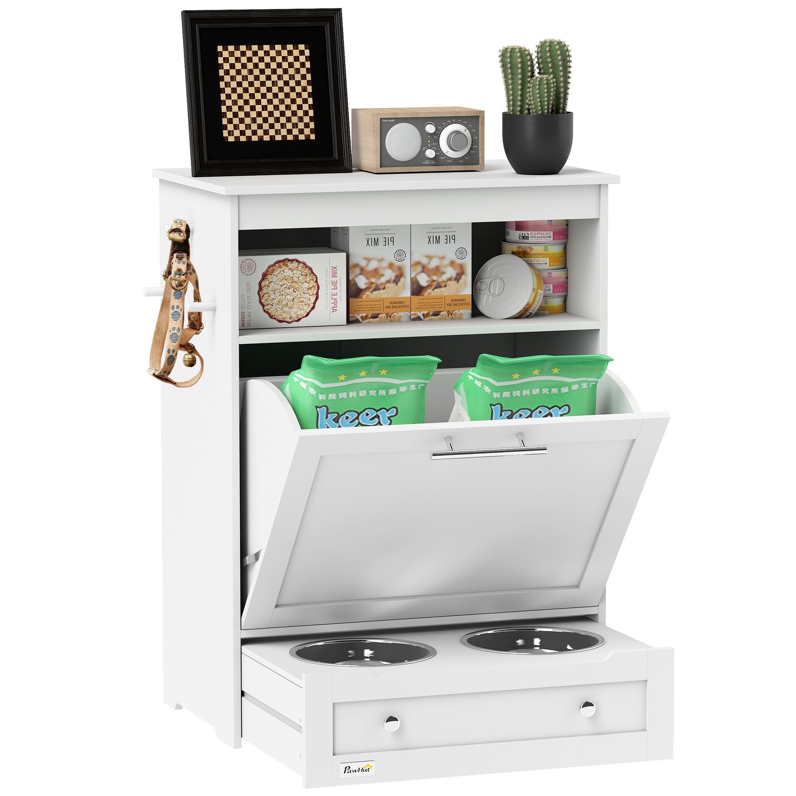 Food Storage Pet - Station d'alimentation pour animaux de compagnie,
