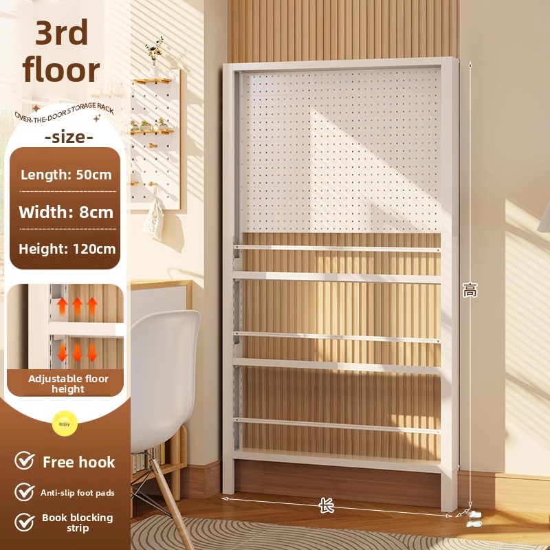 Food Storage Drawing - Étagère murale étroite en acier pour