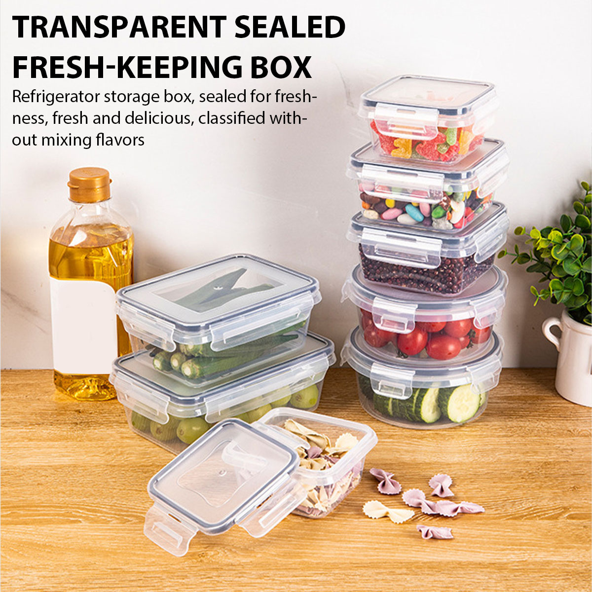 Food Storage Kitchen Container Set - 24 pièces/ensemble boîte de stockage des