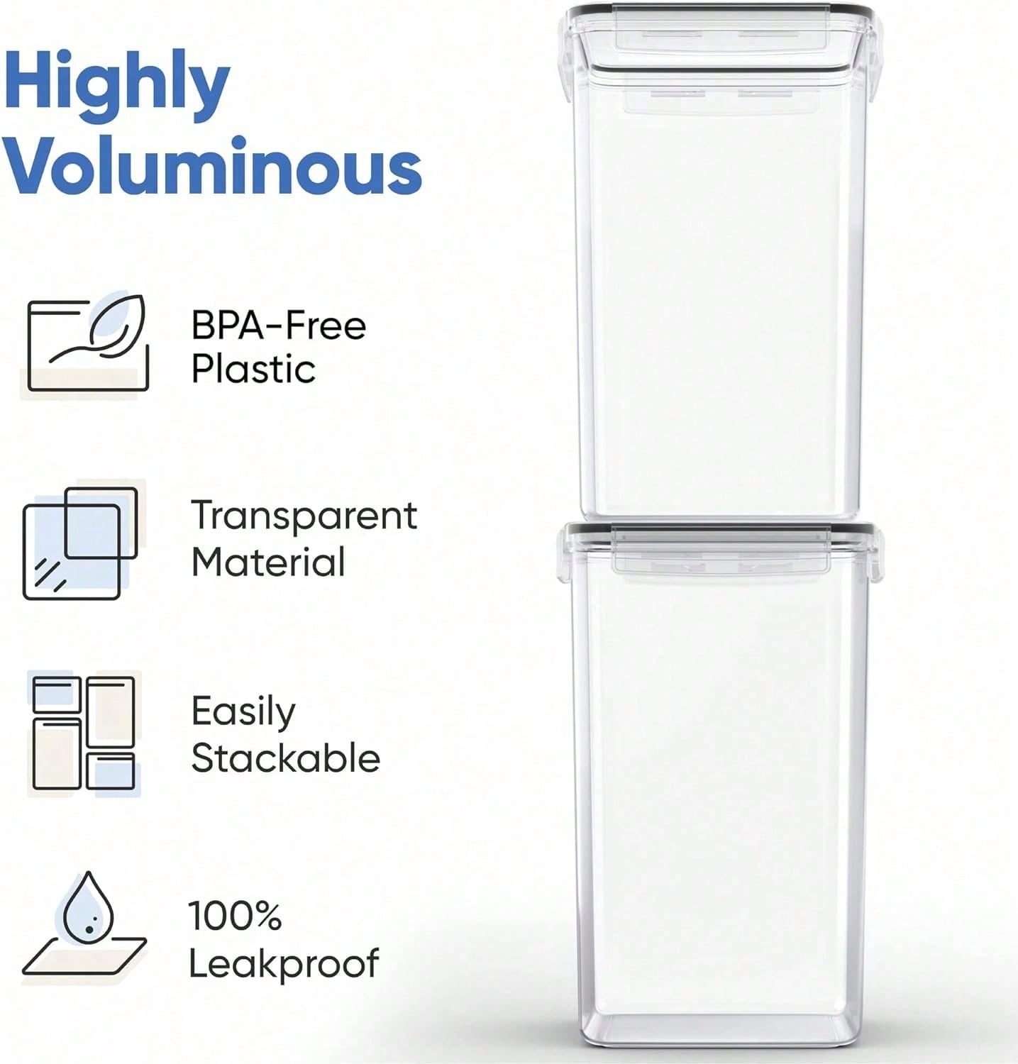 Food Storage Labels - Grands contenants de stockage pour farine