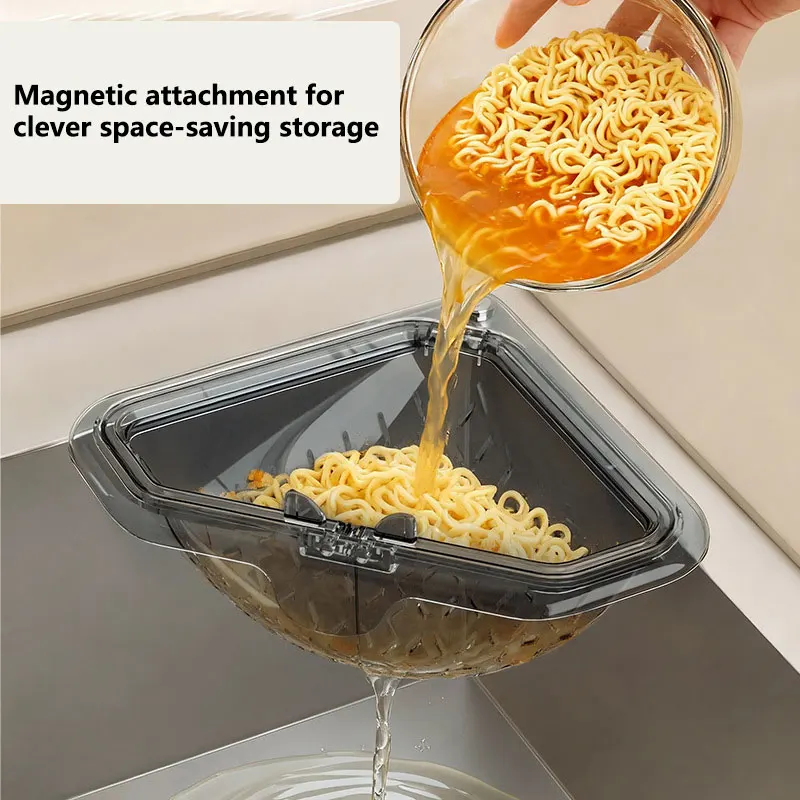Food Storage Rack - Panier de vidange triangulaire magnétique pour