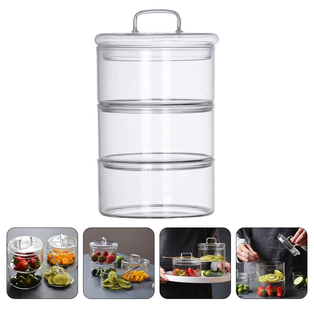 Food Storage Jar Glass - 1 ensemble de bols de rangement