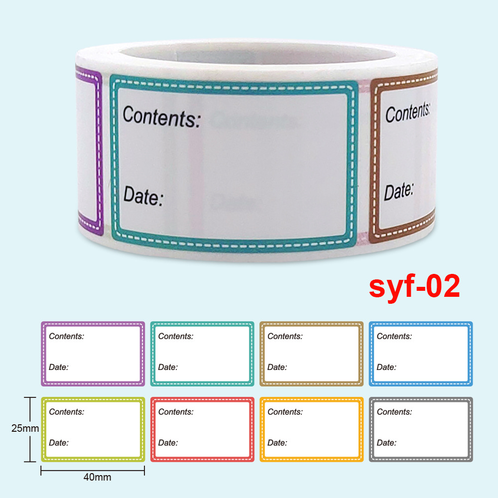 Food Storage Labels - Étiquette autocollante auto-adhésive pour stockage du