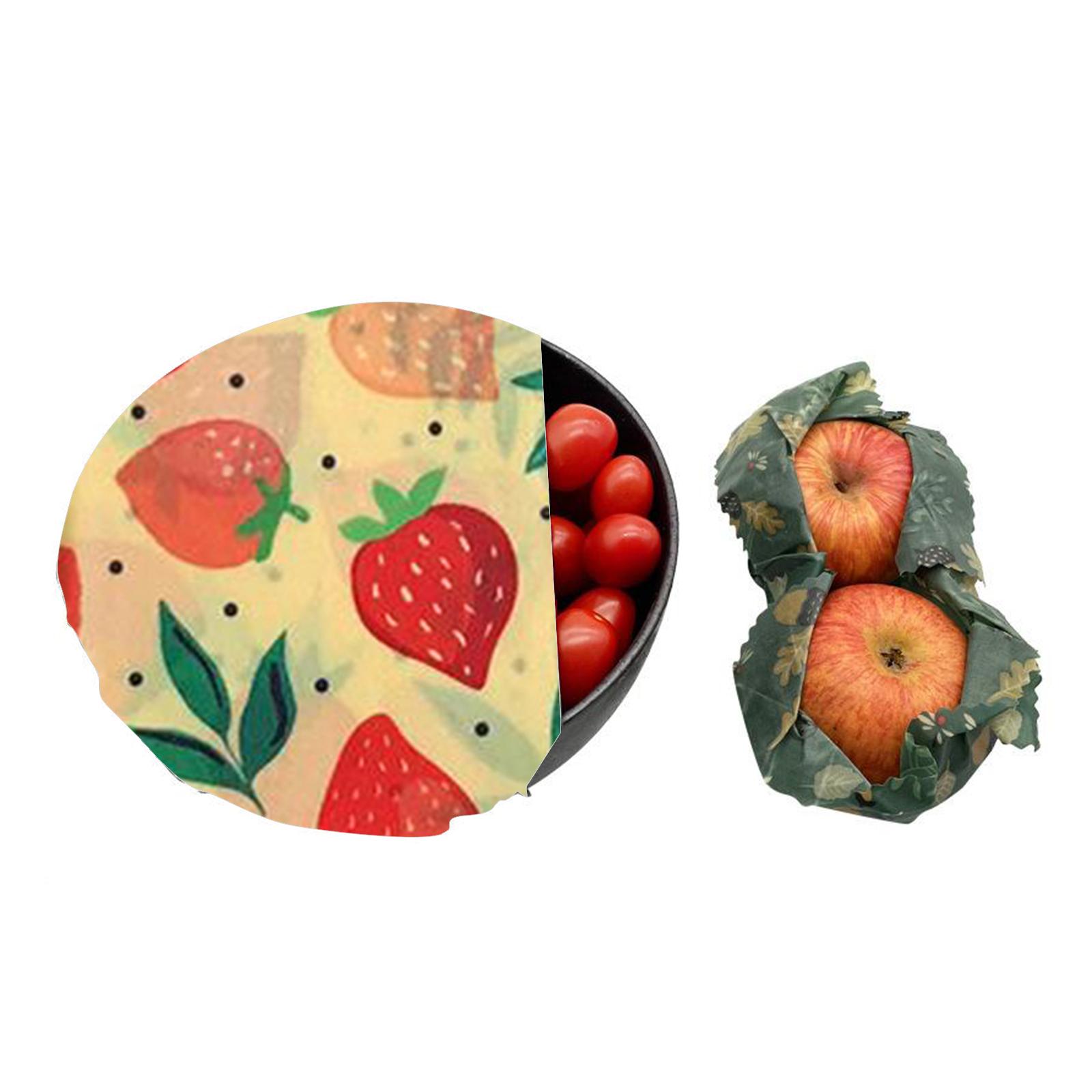 Beeswax Food Wrap - 4x enveloppes alimentaires en cire d'abeille