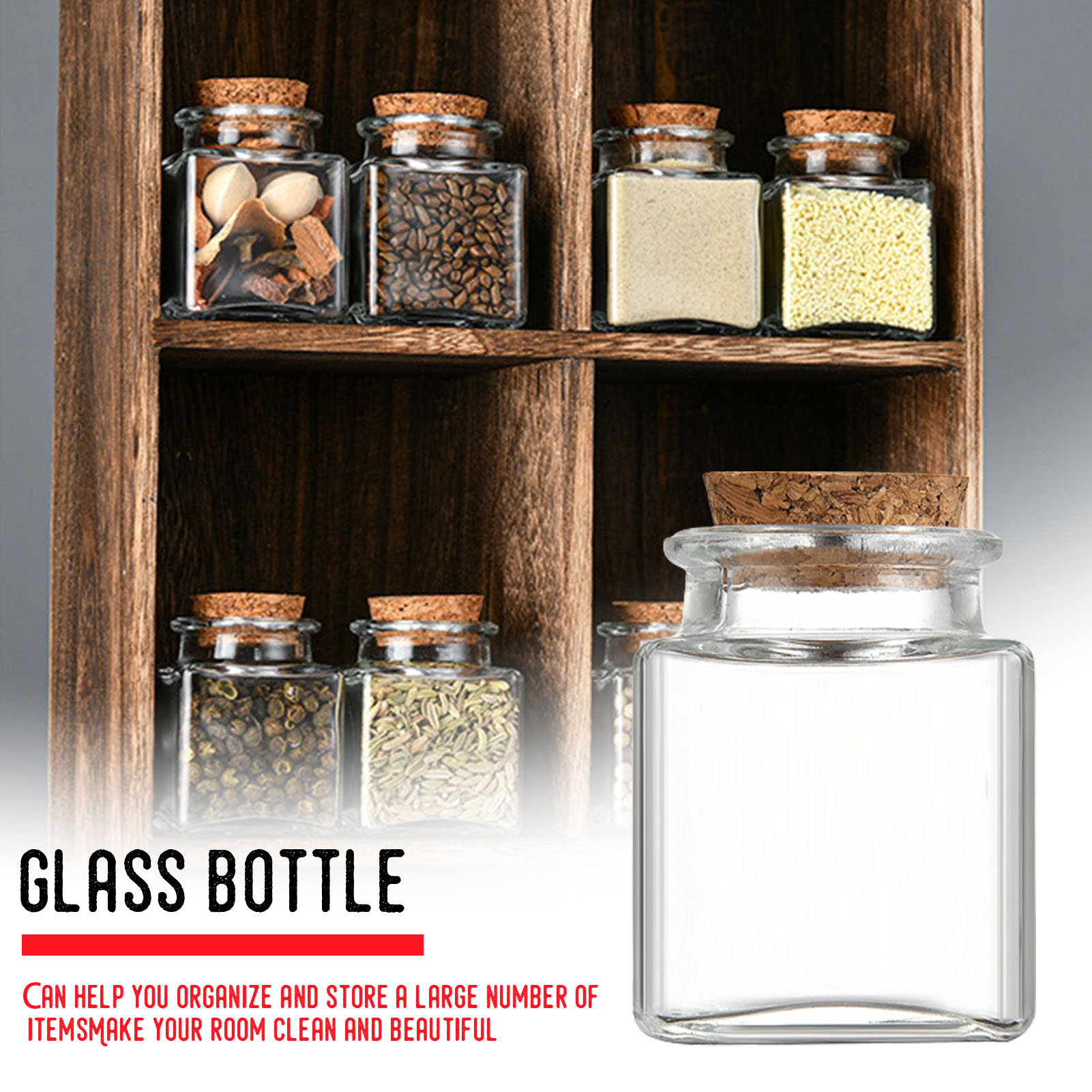 Food Storage Jar Glass - Pots de stockage en verre, organisateur
