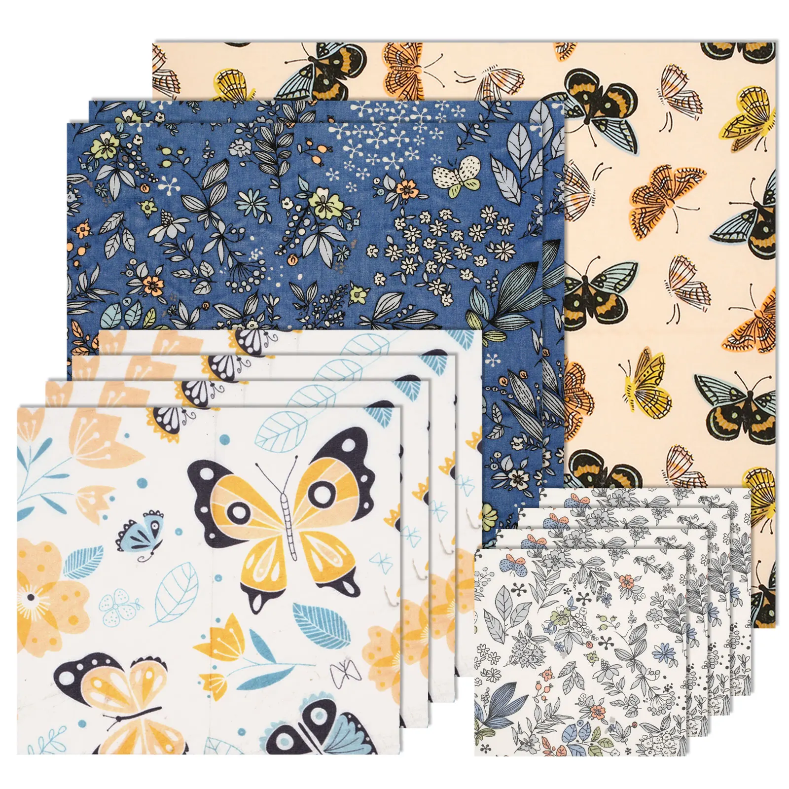 Beeswax Food Wrap - Ensemble de 11 emballages alimentaires en