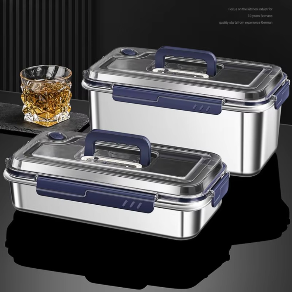 Food Storage Kitchen Container Set - Ensemble de contenants alimentaires en acier