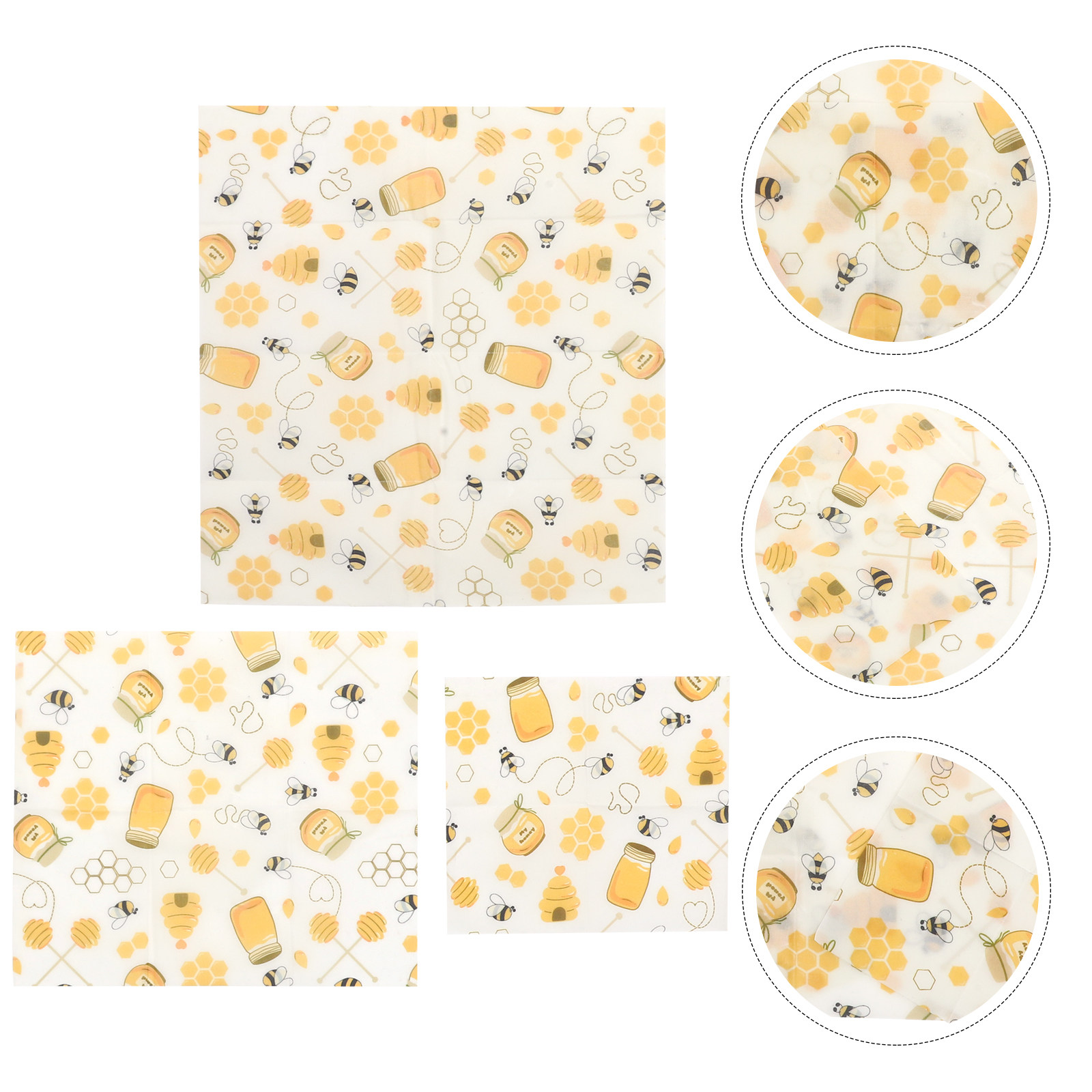 Beeswax Food Wrap - 3 pièces d'emballages alimentaires en cire