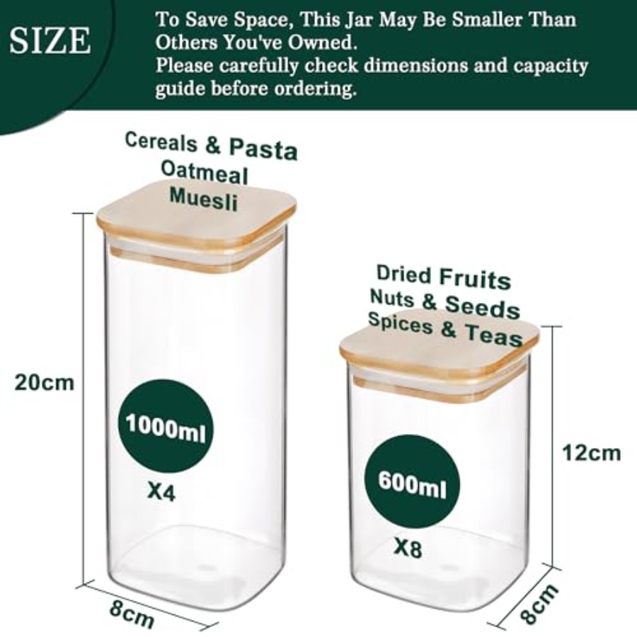 Lot de 12 bocaux de conservati - Food Storage Jar Glass avis et prix