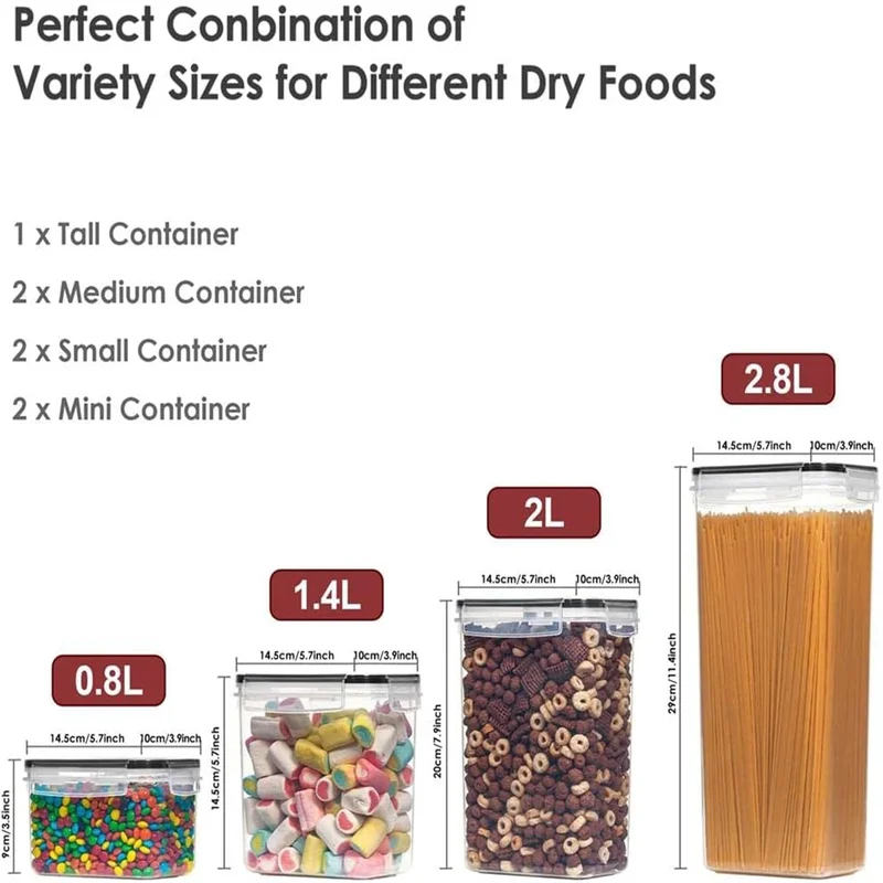 Ensemble de 7 contenants de st - Food Storage Kitchen Container Set avis et prix