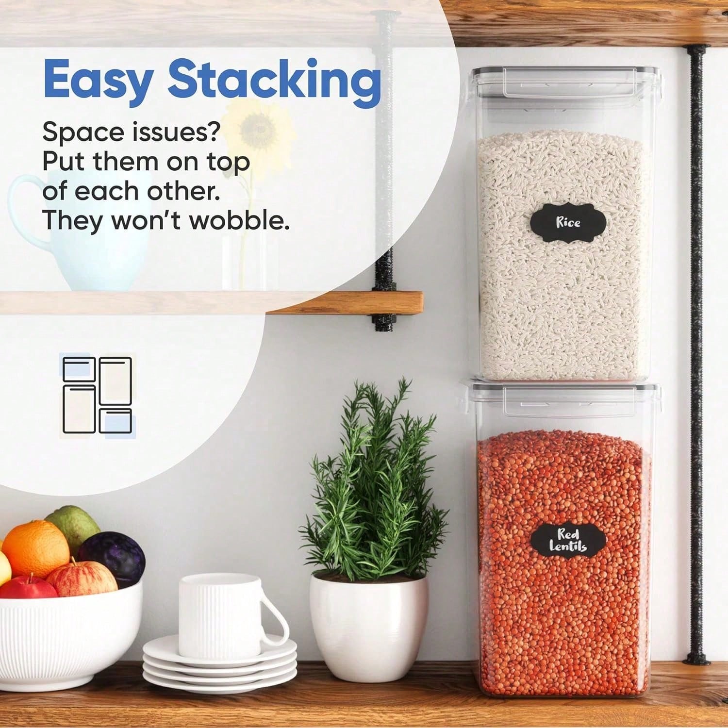 Grands contenants de stockage  - Food Storage Labels avis et prix