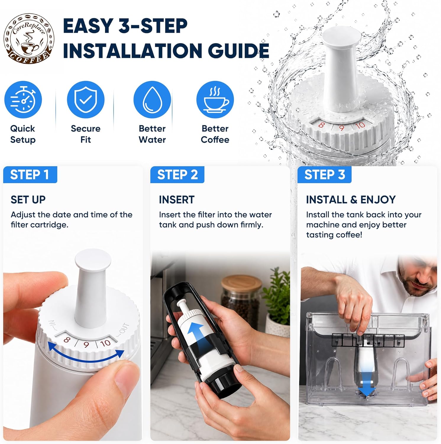 Filtre à eau de remplacement p - Breville Espresso Barista Touch avis et prix