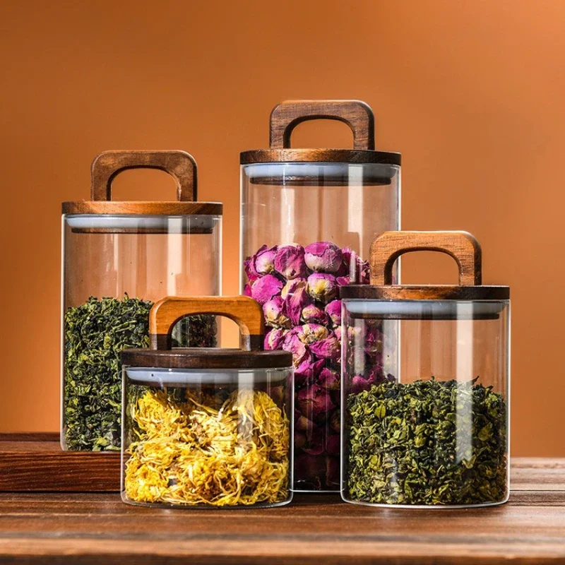 Pot en verre transparent avec  - Food Storage Jar Glass avis et prix