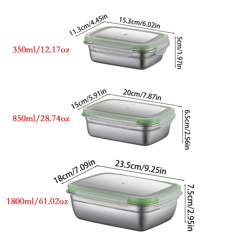 Boîte à déjeuner en acier inox - Food Storage Dispenser avis et prix