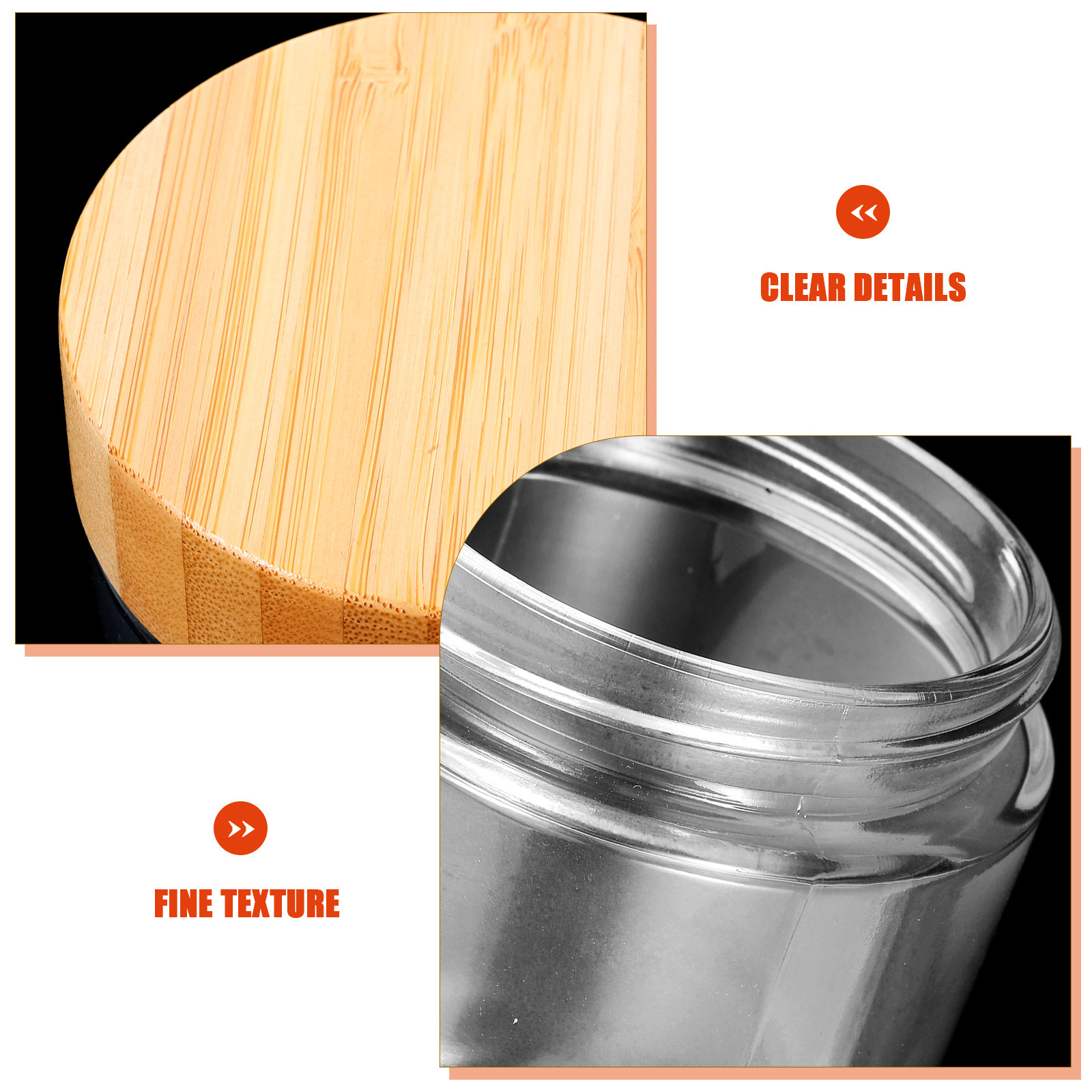 4 pots en verre transparent av - Food Storage Jar Glass avis et prix