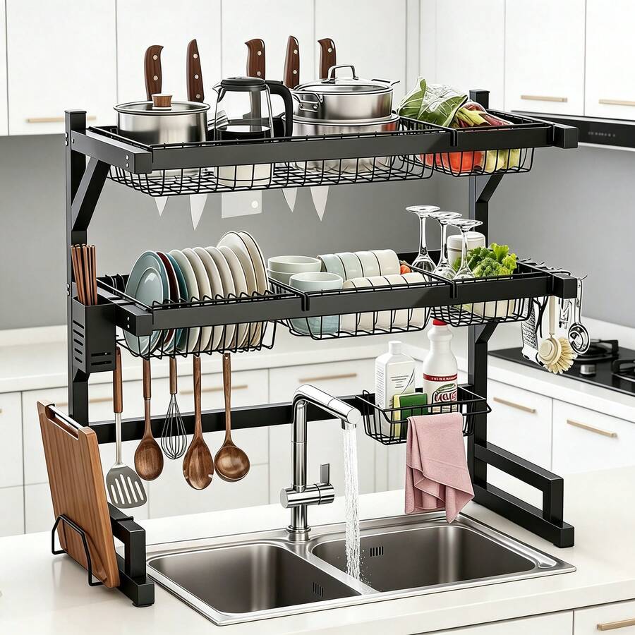 Étagère à vaisselle à 2 niveau - Food Storage Rack avis et prix