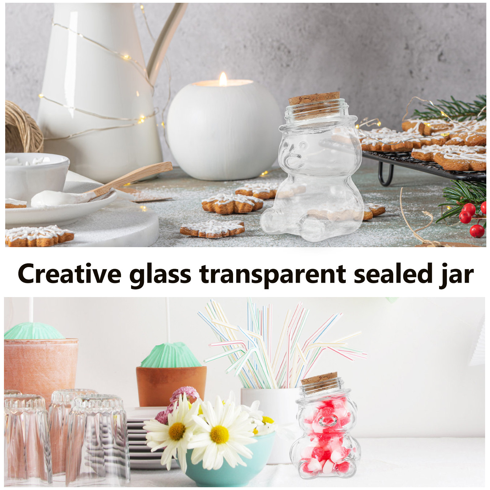 Ensemble de pots à bonbons en  - Food Storage Jar Glass avis et prix