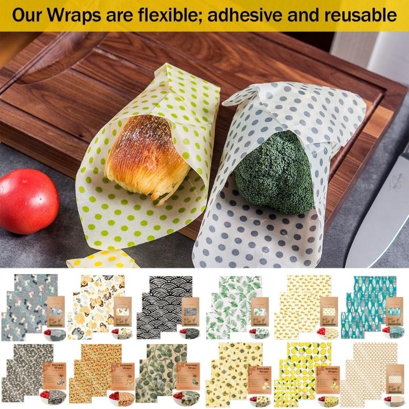 Ensemble 3 tissus cire d'abeil - Beeswax Food Wrap avis et prix