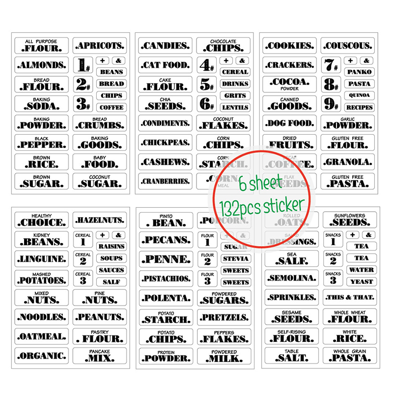 132pcs Cuisine Autocollants Al - Food Storage Labels avis et prix