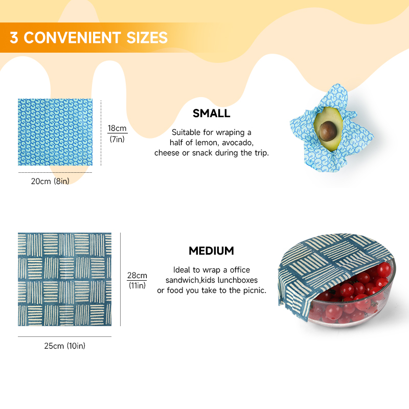 2 pièces / 4 pièces de film al - Beeswax Food Wrap avis et prix